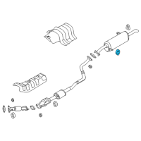 OEM 2012 Kia Rio Hanger-Exhaust Pipe Diagram - 287681R000