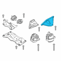 OEM 2014 BMW 550i GT xDrive Engine Mount Bracket Left Diagram - 22-11-6-775-903