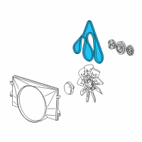 OEM 1991 Ford E-350 Econoline Club Wagon Power Steering Belt Diagram - C9PZ-8620-CZ