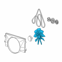 OEM 1991 Ford E-150 Econoline Fan Blade Diagram - F2TZ-8600-A
