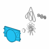 OEM 1993 Ford E-350 Econoline Cooling Fan Shroud Diagram - F2TZ8146C