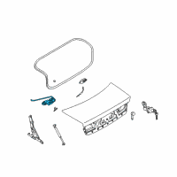 OEM 2002 Kia Optima Tail Gate Latch Assembly Diagram - 812303C010