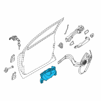 OEM 2022 Nissan Rogue Sport Rear Door Inside Handle Assembly, Passenger Side Diagram - 80670-6MA0B