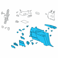 OEM 2013 GMC Acadia Quarter Trim Panel Diagram - 22935435