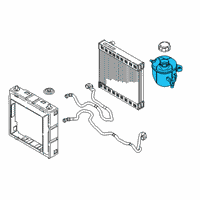 OEM BMW 530i xDrive Engine Coolant Reservoir Diagram - 17-13-9-485-733