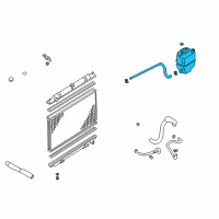 OEM 2000 Infiniti I30 Radiator Reservoir Tank Assembly Diagram - 21710-2Y00A