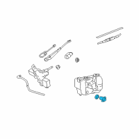 OEM Hummer H3T Rear Washer Pump Diagram - 10389565