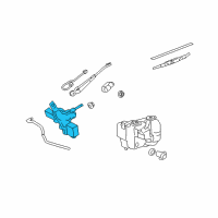 OEM Hummer H3T Motor, Rear Window Wiper Diagram - 15943193