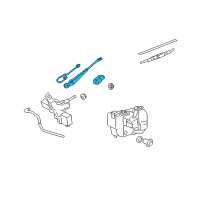 OEM Hummer H3 Arm, Rear Window Wiper Diagram - 10389569