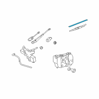 OEM 2009 Hummer H3 Wiper, Windshield Diagram - 10389557