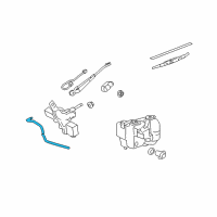 OEM Hummer Hose, Rear Window Washer Nozzle Diagram - 15884105