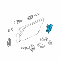 OEM 2009 Dodge Viper Door Lock Actuator Motor Front Right Diagram - 4865726AC