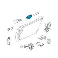 OEM 2004 Dodge Viper Handle-Front Door Exterior Diagram - 5029144AB