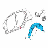 OEM 2015 Buick Encore Wheelhouse Liner Diagram - 95366443