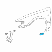 OEM 2001 Toyota Camry Body Side Molding Diagram - 75623-33083-D1