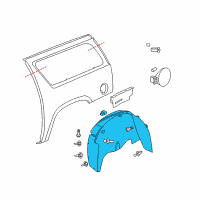 OEM 2010 Chevrolet Avalanche Wheelhouse Liner Diagram - 15938668