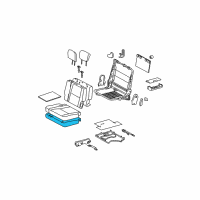 OEM 2007 Toyota 4Runner Seat Cushion Pad Diagram - 79345-35010