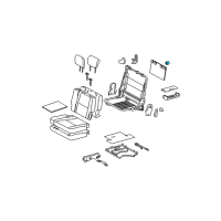 OEM 2004 Toyota 4Runner Seat Back Frame Cushion Diagram - 71324-35010-E0