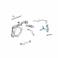 OEM 2005 GMC Canyon Radiator Overflow Hose Assembly Diagram - 89018410