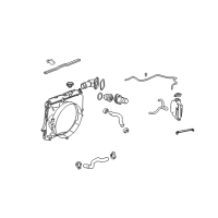 OEM 2011 GMC Canyon Radiator Assembly Diagram - 15199308