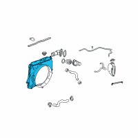 OEM 2012 GMC Canyon Radiator Mount Bracket Diagram - 89018399