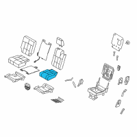 OEM 2009 Ford Expedition Seat Cushion Pad Diagram - 7L1Z-7863841-B