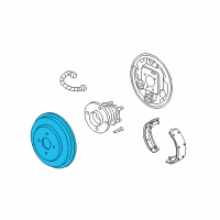 OEM 2006 Saturn Ion Brake Drum Diagram - 22671542