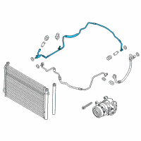 OEM BMW 335xi Pressure Hose, Condenser, Evaporator Diagram - 64-53-9-151-738