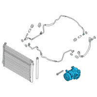 OEM 2014 BMW X1 Air Conditioning Compressor With Magnetic Coupling Diagram - 64-52-9-223-694