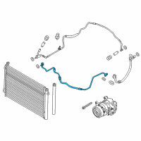 OEM BMW X1 Pressure Hose, Compressor-Condenser Diagram - 64-50-6-799-633