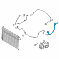 OEM BMW X1 Suction Pipe Evaporator-Compressor Diagram - 64-50-9-241-352