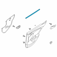 OEM 2012 Hyundai Veloster Weatherstrip-Rear Door Belt Inside RH Diagram - 83241-2V000-RY