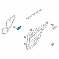 OEM 2016 Hyundai Veloster Interior Door Handle Diagram - 826202V000SDH