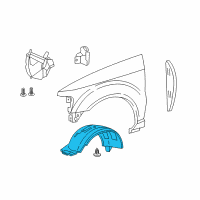 OEM 2003 Mercury Mountaineer Fender Liner Diagram - 6L2Z-16055-AA