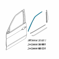 OEM BMW X6 Trim, Window Frame, Top, Door, Front Left Diagram - 51-33-7-317-791