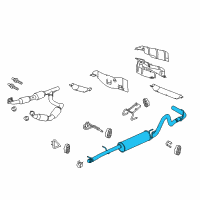 OEM 2013 Ford E-250 Muffler & Pipe Diagram - 9C2Z-5230-C