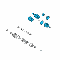 OEM Pontiac Aztek Joint Kit, Front Wheel Drive Shaft Tri-Pot Diagram - 88897589