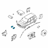 OEM BMW X3 Sensor, Front Diagram - 65-77-3-420-817