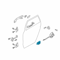 OEM 2012 Hyundai Tucson Interior Door Handle Assembly, Right Diagram - 82620-2S020-SAS