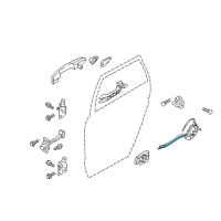 OEM Hyundai Tucson Rear Door Inside Handle Cable Assembly, Right Diagram - 81472-2S000