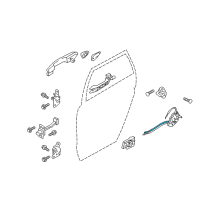 OEM Hyundai Tucson Door Lock Cable Assembly, Rear Diagram - 81491-2S000