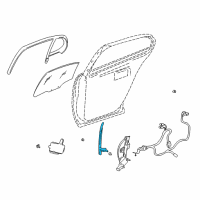 OEM 2004 Buick LeSabre Channel Asm-Rear Side Door Window Front Diagram - 25745477