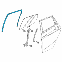 OEM 2015 Honda Fit Channel, Left Rear Diagram - 72775-T5A-003