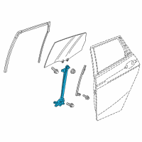 OEM 2017 Honda Fit Regulator Assembly, Left Rear Door Power Diagram - 72750-T5A-003