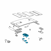 OEM 2001 Lexus LX470 Lamp Assy, Map Diagram - 81260-60061-B0