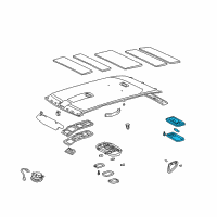 OEM 2002 Toyota Land Cruiser Dome Lamp Assembly Diagram - 81250-60020-B0