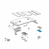 OEM 2000 Lexus LX470 Lens, Room Lamp Diagram - 81241-32031