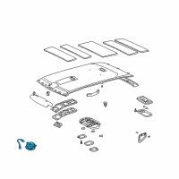 OEM Toyota Land Cruiser Map Lamp Assembly Diagram - 81260-60050-B0