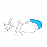 OEM 2000 Infiniti QX4 Mirror-Glass, Left Diagram - 96366-4W761