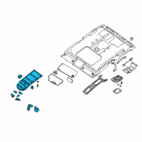 OEM Nissan Titan Lamp Assembly Map Diagram - 26430-ZT73A